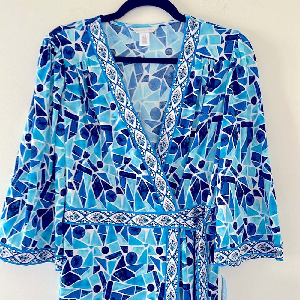 NWT London Times womens Casual Mini Romper Short Summer Style Faux Wrap Rompers - Picture 4 of 7